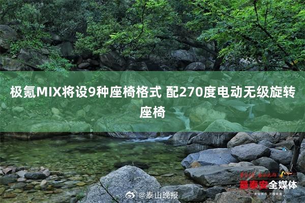 极氪MIX将设9种座椅格式 配270度电动无级旋转座椅